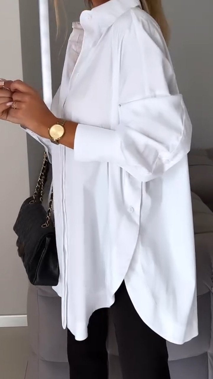 Edvige - Casual Shirt With Slit And Cuffs