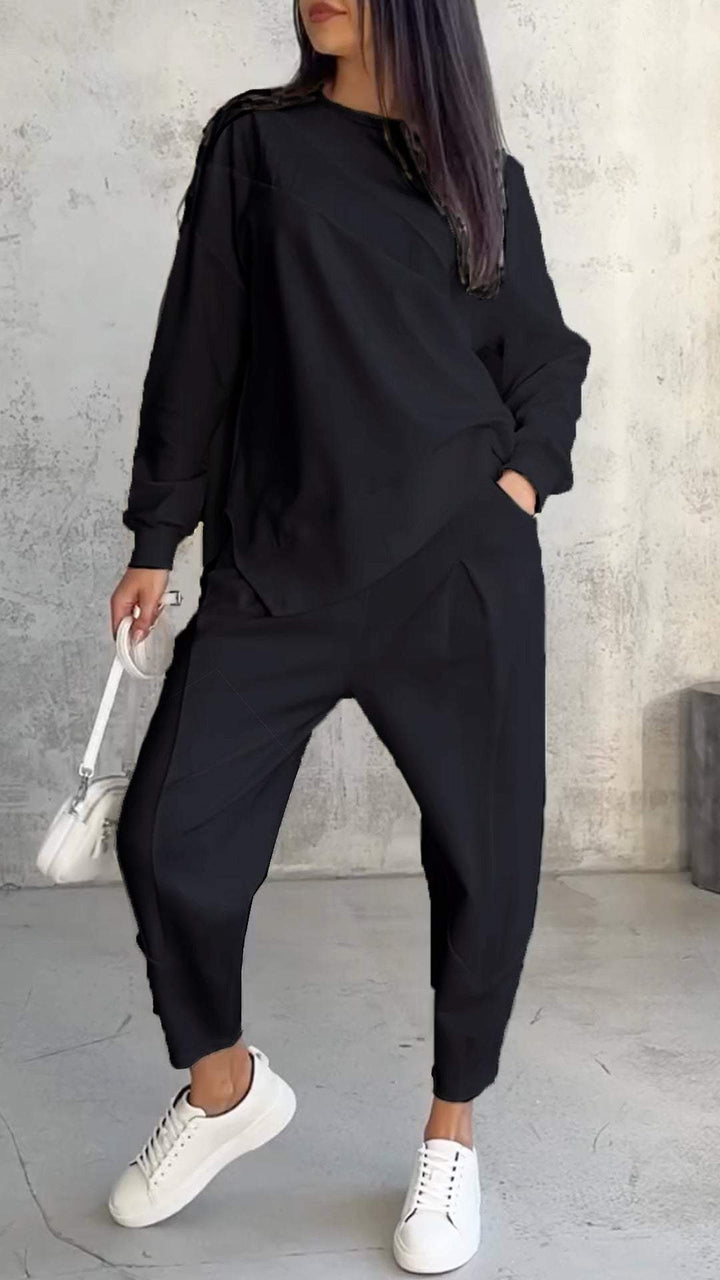 Babette | Two-piece set with crew neck and long sleeves
