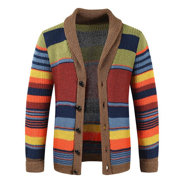 Marcus - Men's Color Block Vest with Lapel Collar