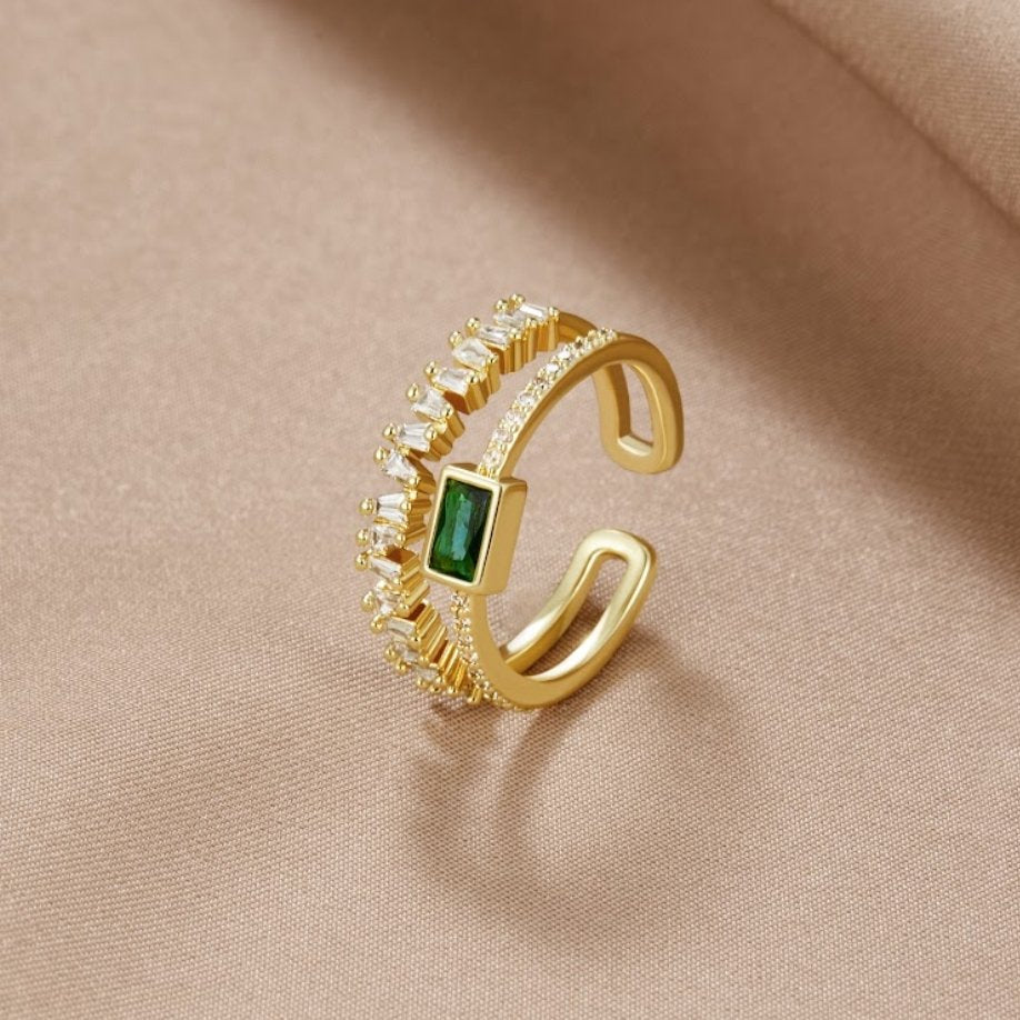 Eugenia - Layered Crystal Ring
