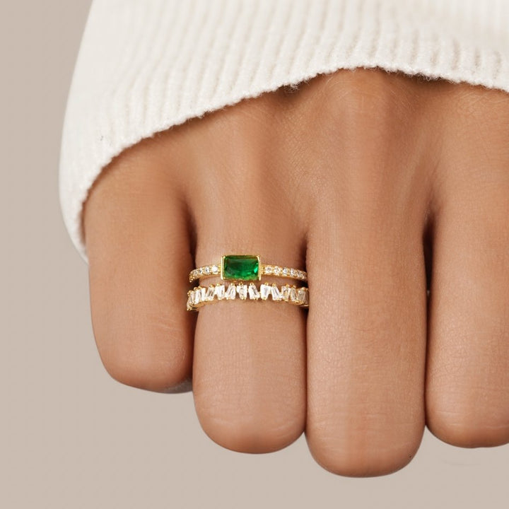 Eugenia - Layered Crystal Ring