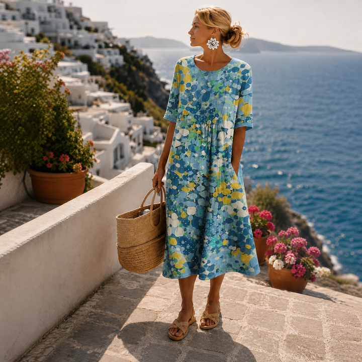 Elena | Airy Floral Midi Dress