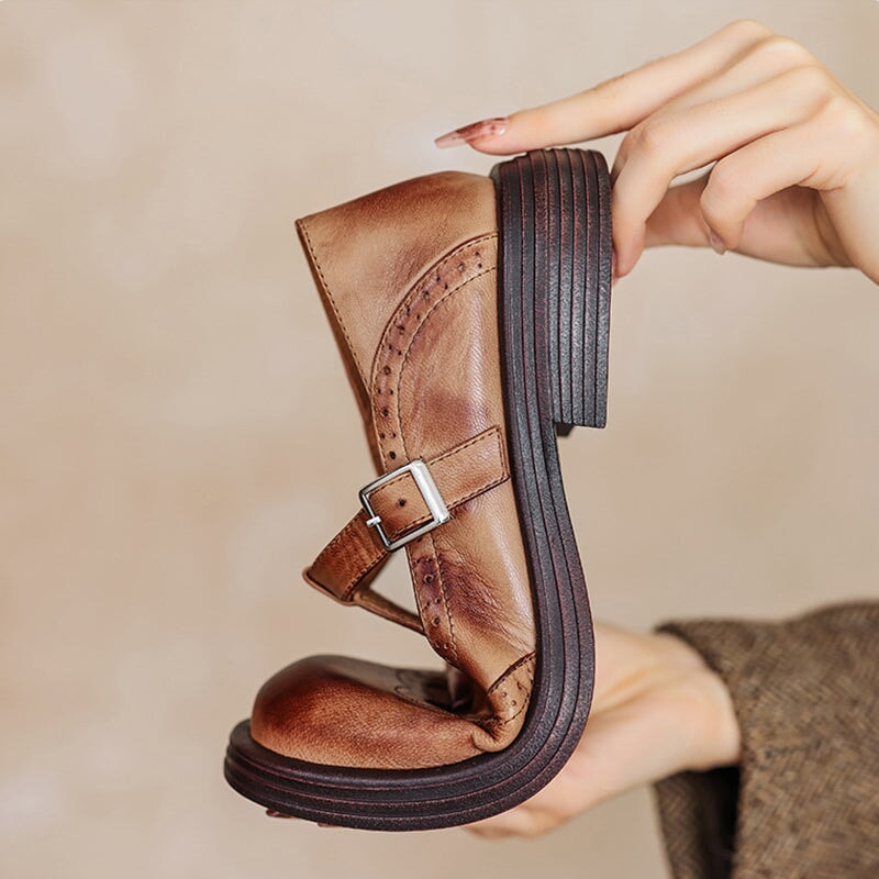 Velda™ - Elegant Leather Mary Janes