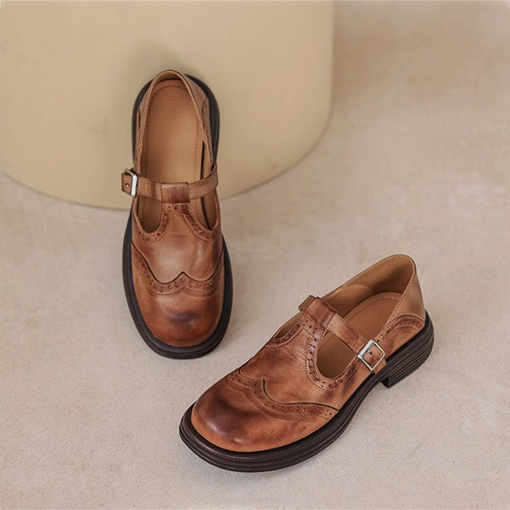 Velda™ - Elegant Leather Mary Janes