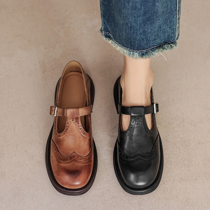 Velda™ - Elegant Leather Mary Janes