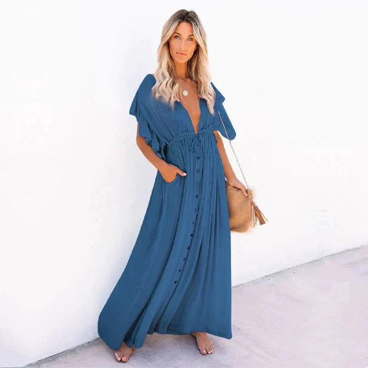 Anouk™ - Maxi Navy Ibiza Beach Dress