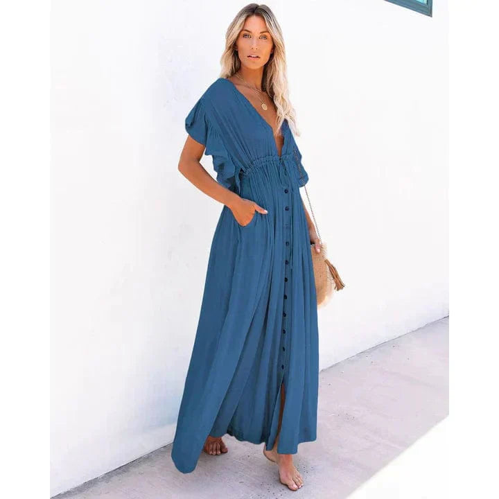Anouk™ - Maxi Navy Ibiza Beach Dress