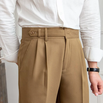 Herren Gerade Schnitt Anzughose mit Taschen