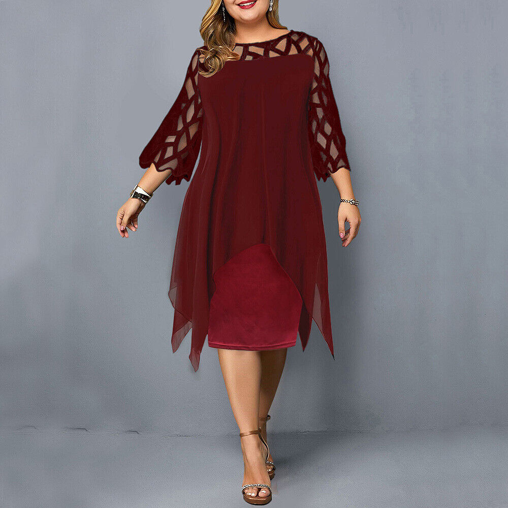 Kirsty™ - Chic Plus-Size Midi Dress for Modern Women