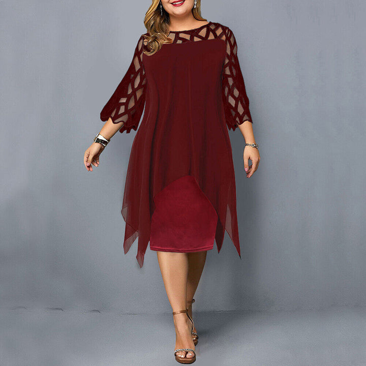 Kirsty™ - Chic Plus-Size Midi Dress for Modern Women