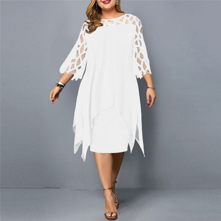 Kirsty™ - Chic Plus-Size Midi Dress for Modern Women