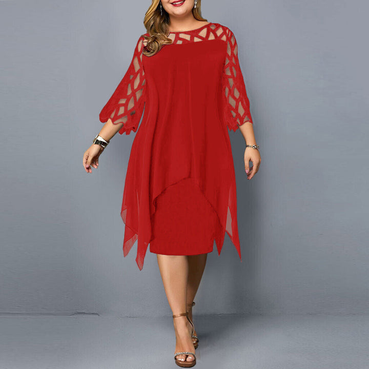 Kirsty™ - Chic Plus-Size Midi Dress for Modern Women