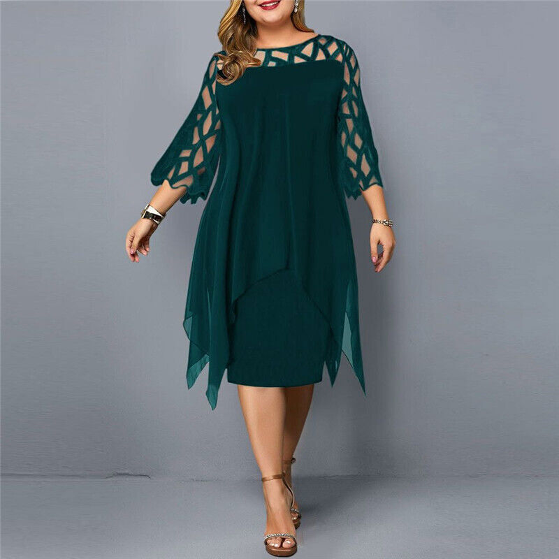 Kirsty™ - Chic Plus-Size Midi Dress for Modern Women