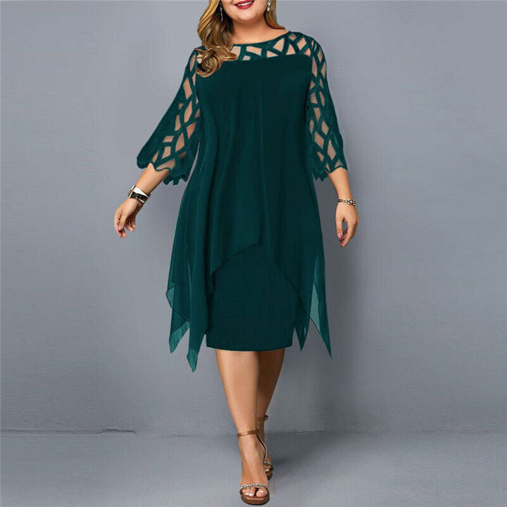 Kirsty™ - Chic Plus-Size Midi Dress for Modern Women