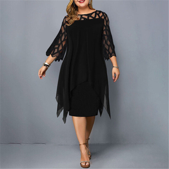 Kirsty™ - Chic Plus-Size Midi Dress for Modern Women
