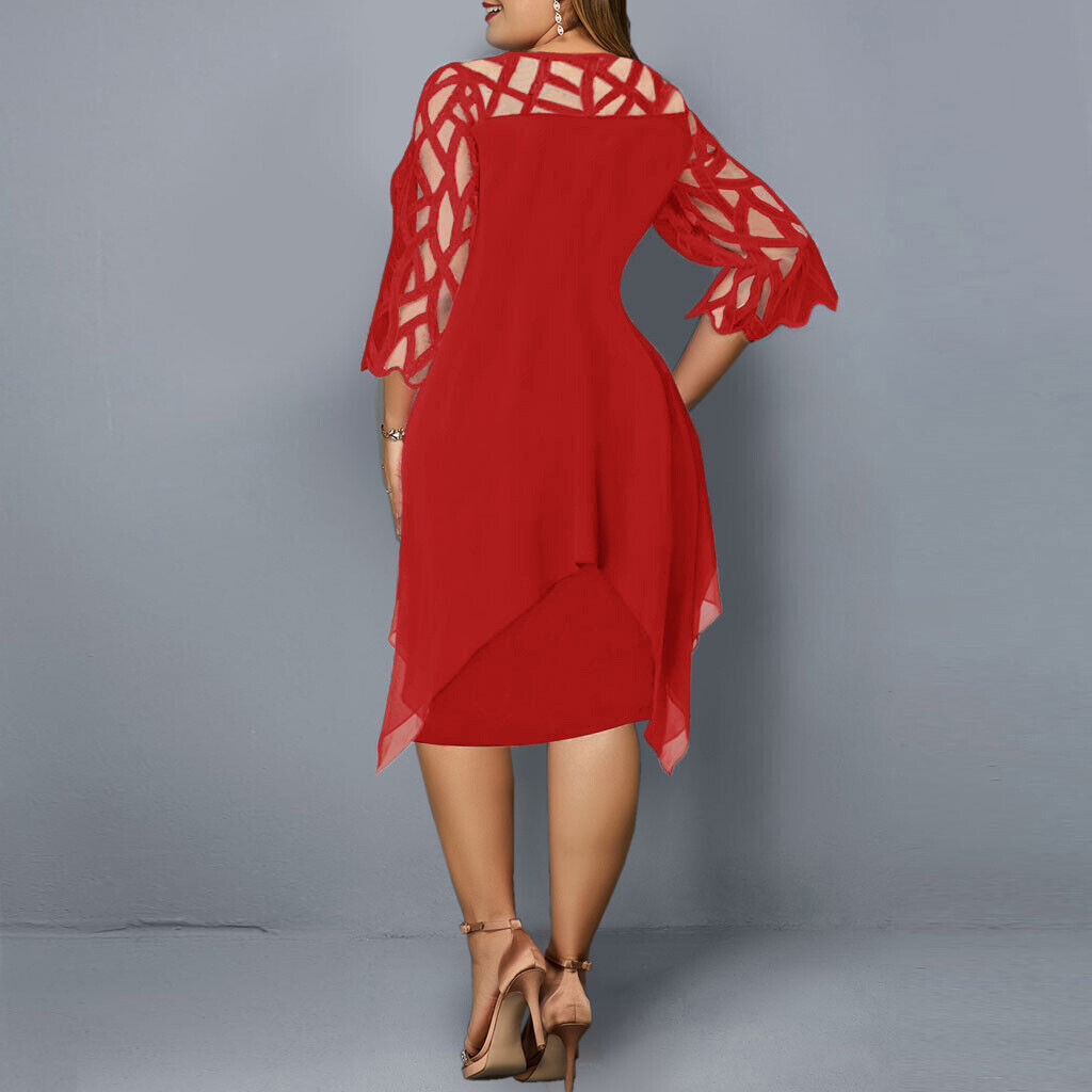 Kirsty™ - Chic Plus-Size Midi Dress for Modern Women