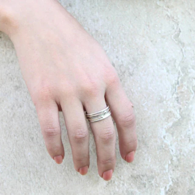 Lidia - Silver Ring with Vintage Gold Plating