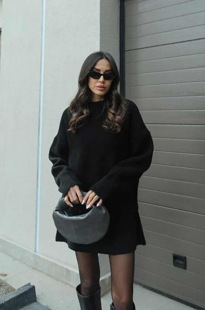 HELENA - Knitted Skirt Suit (Top + Skirt)