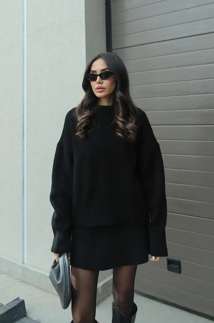 HELENA - Knitted Skirt Suit (Top + Skirt)
