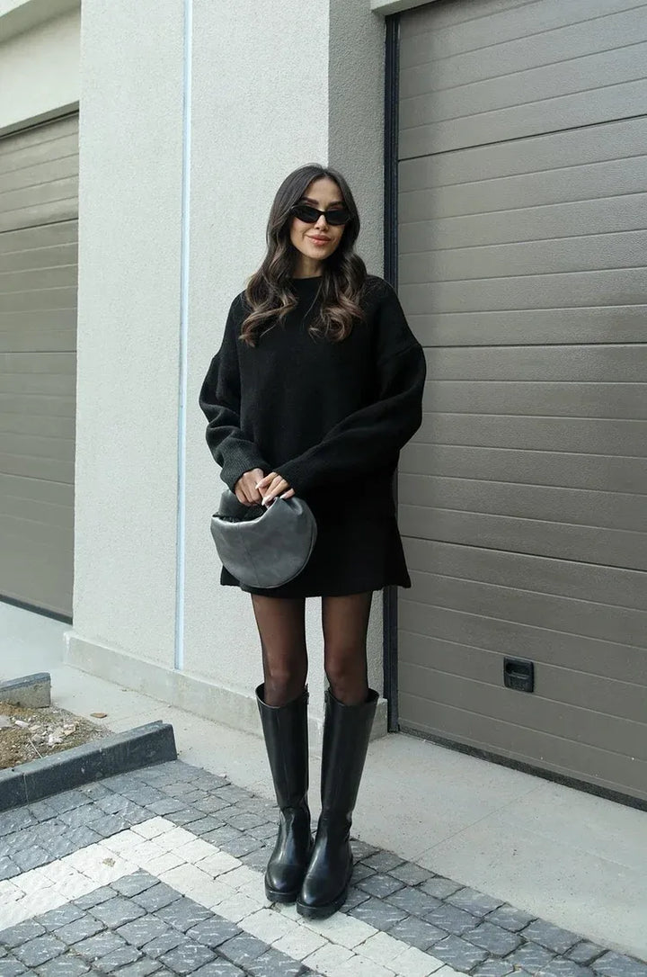 HELENA - Knitted Skirt Suit (Top + Skirt)