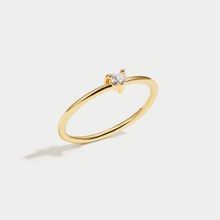 Jimena - Glass Heart Ring