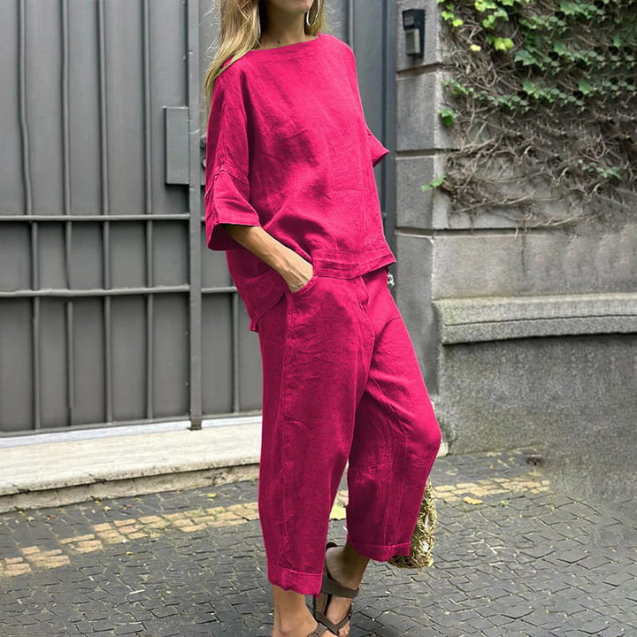 Rebecca™ - Casual Cotton-Linen Two-Piece Set
