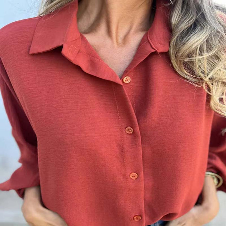 Elysa™ - Elegant Blouse with Button Placket