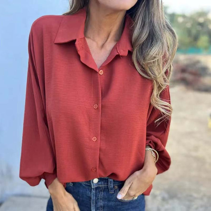 Elysa™ - Elegant Blouse with Button Placket