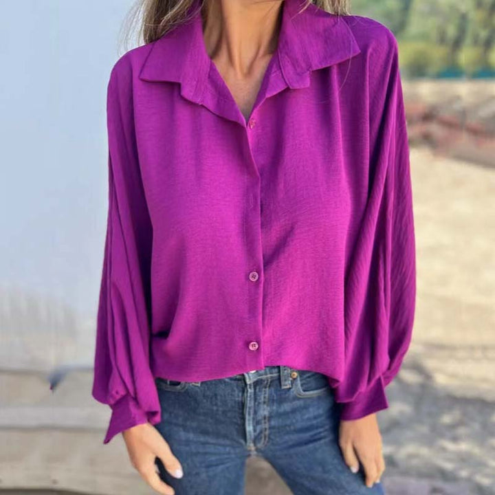 Elysa™ - Elegant Blouse with Button Placket