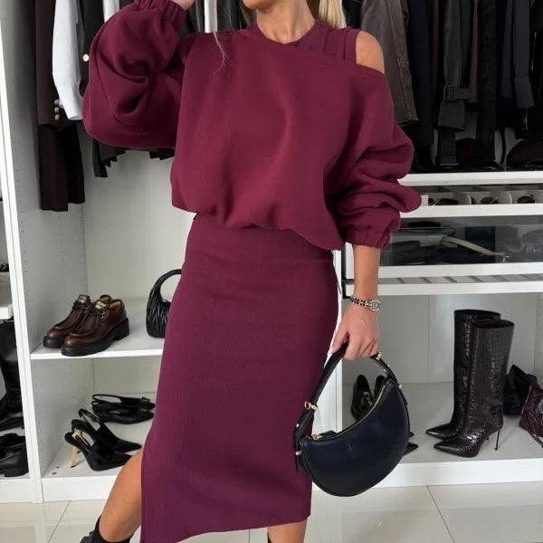 Martina - Women's Sweatshirt and Sleeveless Dress