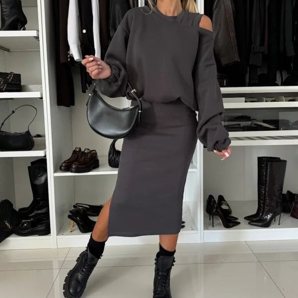 Martina - Women's Sweatshirt and Sleeveless Dress