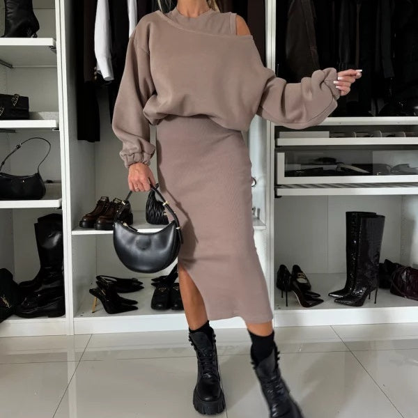 Martina - Women's Sweatshirt and Sleeveless Dress