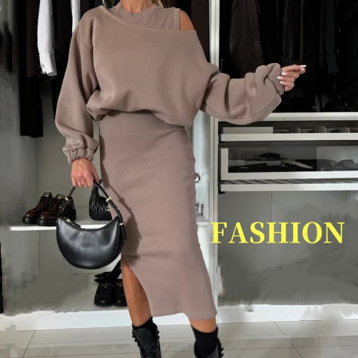Martina - Women's Sweatshirt and Sleeveless Dress