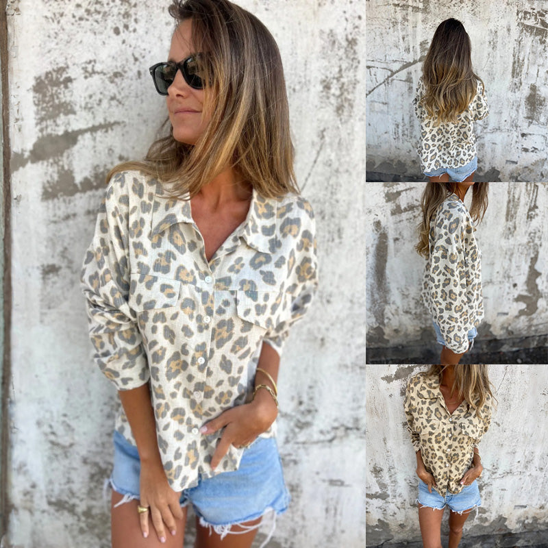Leely™ - Women's Long-Sleeved Shirt with Print
