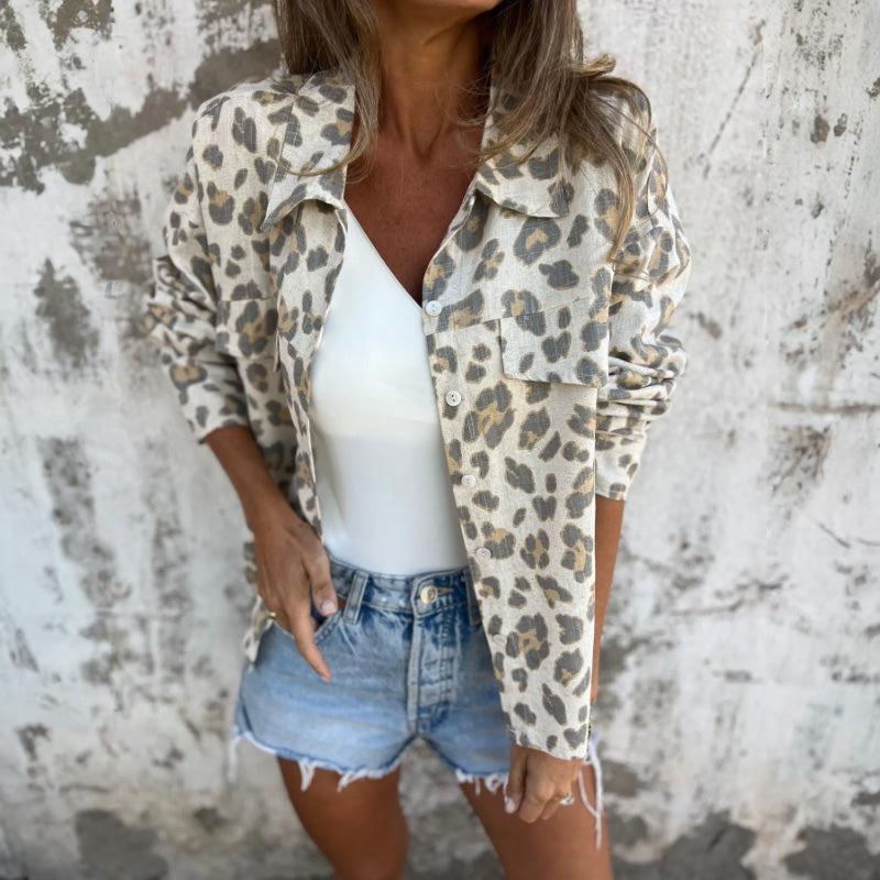 Leely™ - Women's Long-Sleeved Shirt with Print