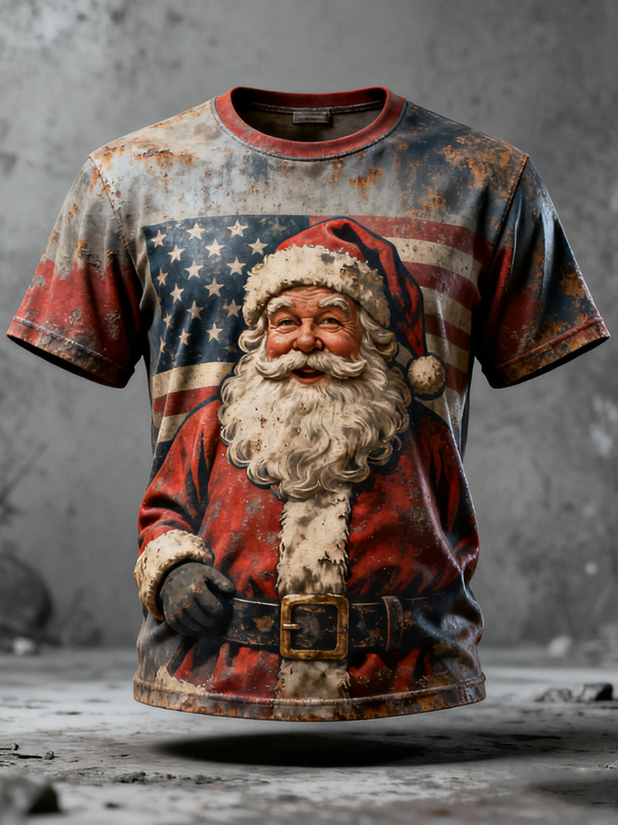 Men's Christmas Print Casual T-Shirt