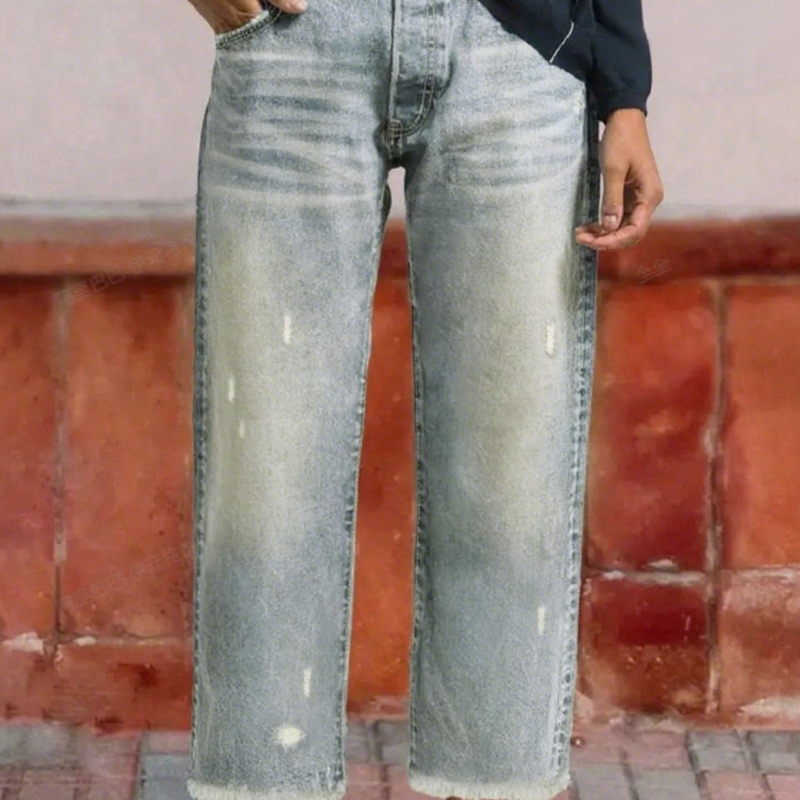 Retro Short Straight Jeans for Women