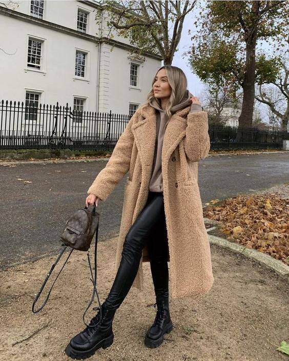 Zoe - Long Teddy Coat