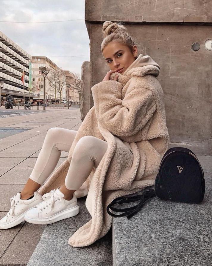 Zoe - Long Teddy Coat