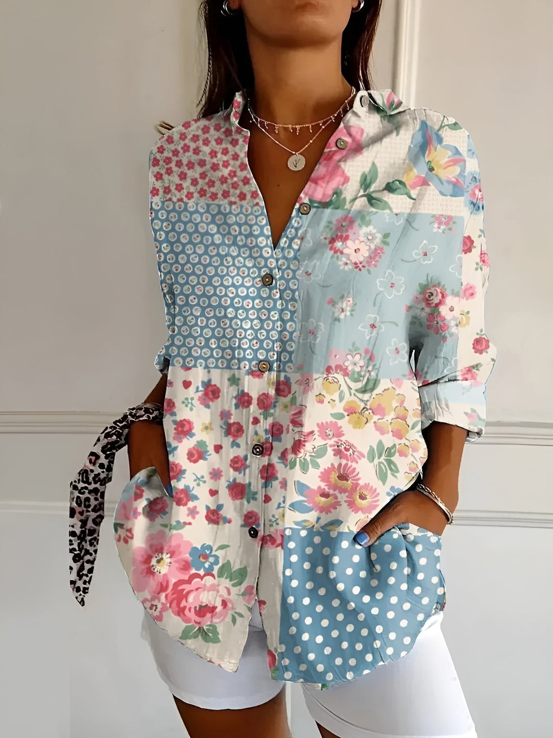 Avril™ | Chic blouse with playful prints