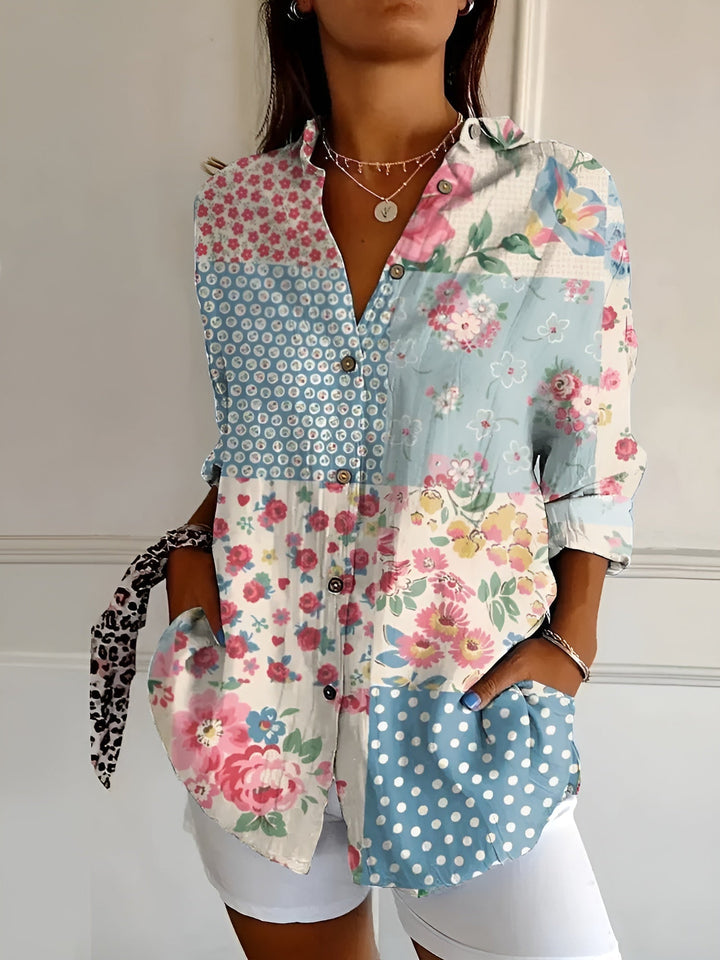 Avril™ | Chic blouse with playful prints