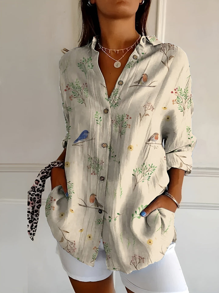 Avril™ | Chic blouse with playful prints