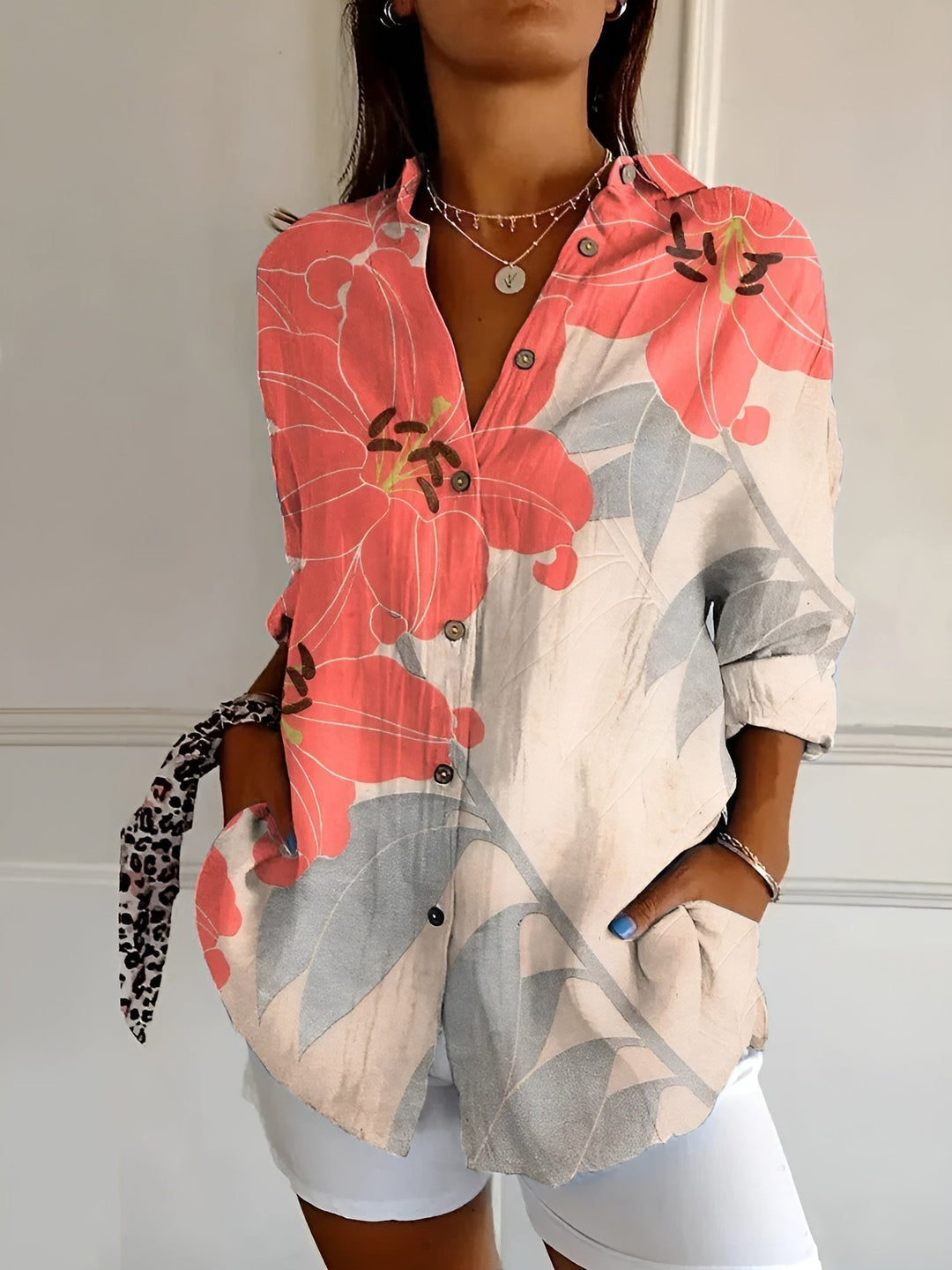 Avril™ | Chic blouse with playful prints
