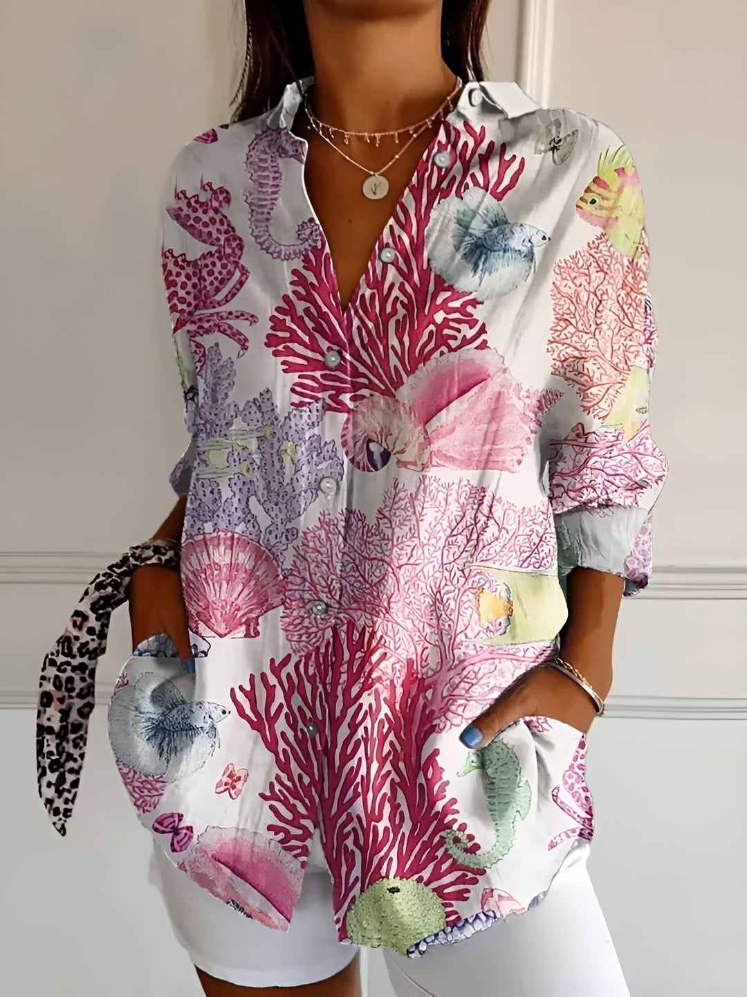 Avril™ | Chic blouse with playful prints