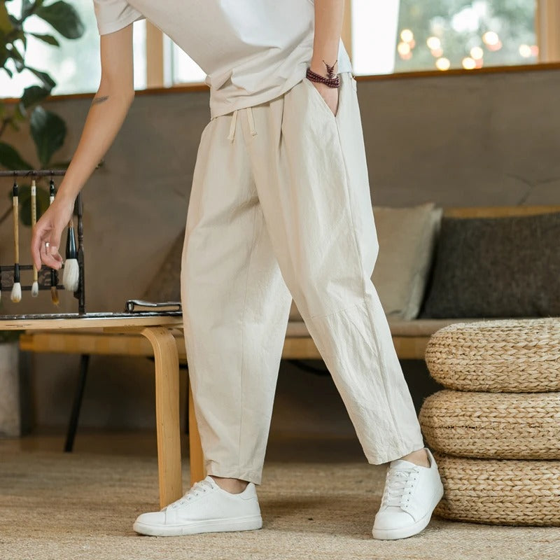 Arin - Minimalist Cotton Trousers