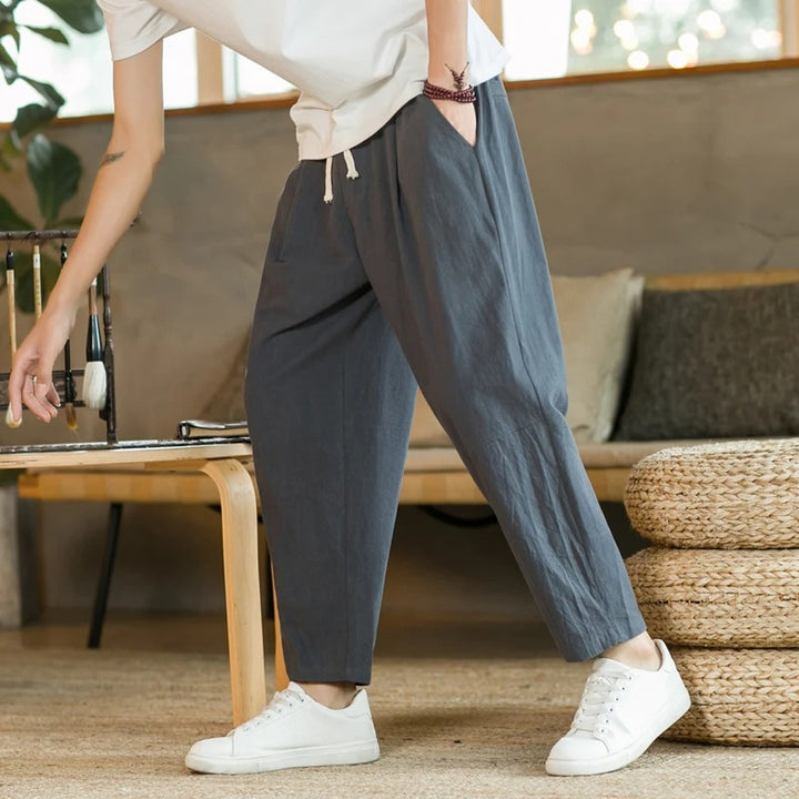 Arin - Minimalist Cotton Trousers