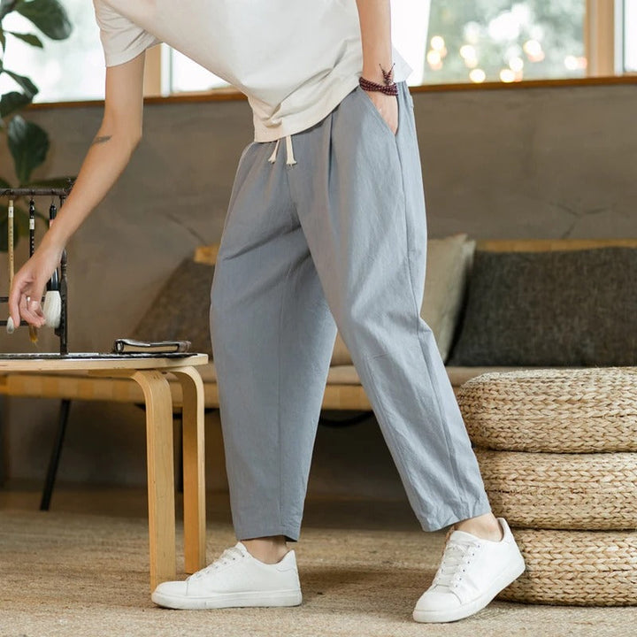 Arin - Minimalist Cotton Trousers
