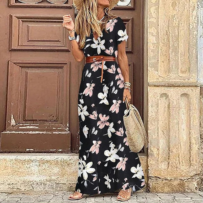 Teske™ - Maxi Ibiza Dress - Belt included