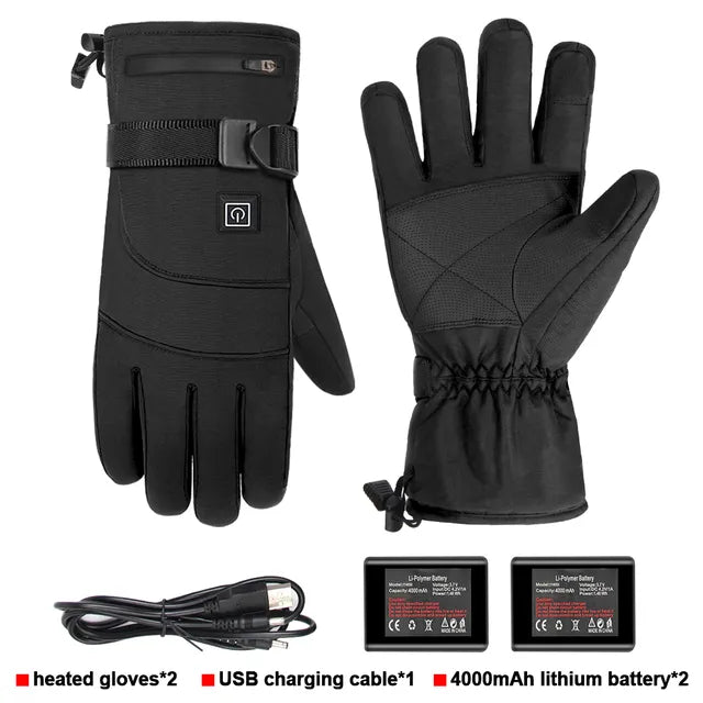 Beheizte wasserdichte Handschuhe mit rutschfestem Griff