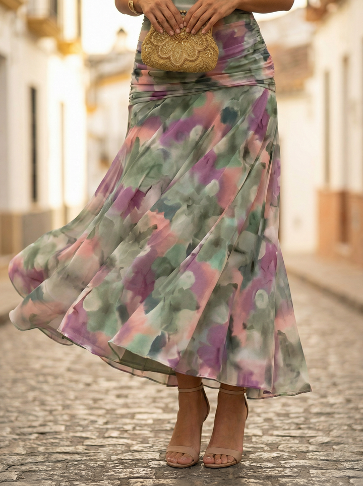 Leo | Women's Off-Shoulder V-Neck Maxi Dress